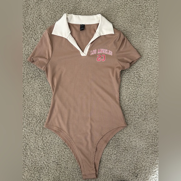 SHEIN EZWEAR Coffee Brown Bodysuit Size Medium - Picture 6 of 6